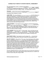 Free Connecticut Month-to-Month Rental Agreement | PDF - MS Word