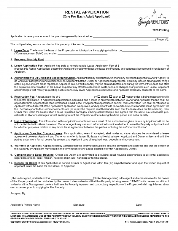 House Rental Application Template from rentalleaseagreements.com