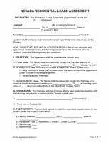 free nevada residential lease agreement pdf ms word