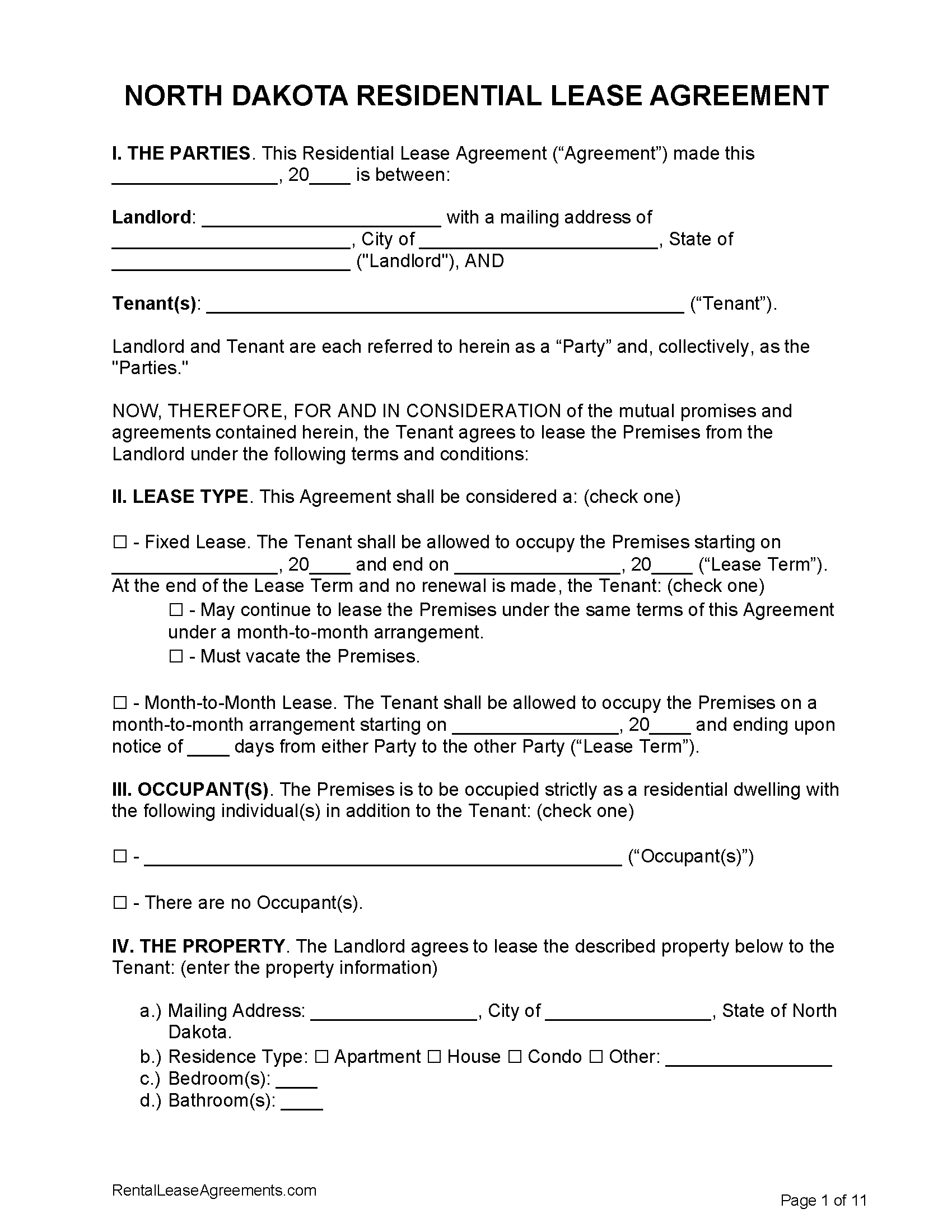 free-north-dakota-residential-lease-agreement-pdf